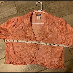 Coral colored bolero/shrug